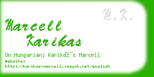 marcell karikas business card